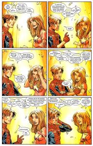 Ultimate Spider-Man Annual 1 Kitty Peter Build up to the Kiss