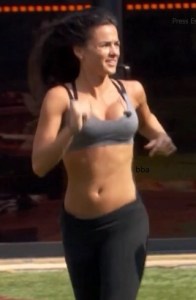 BB18 Natalie gray sports bra jogging