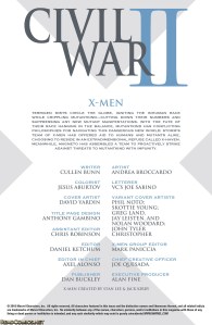 Civil War II X-Men 1 Recap Page